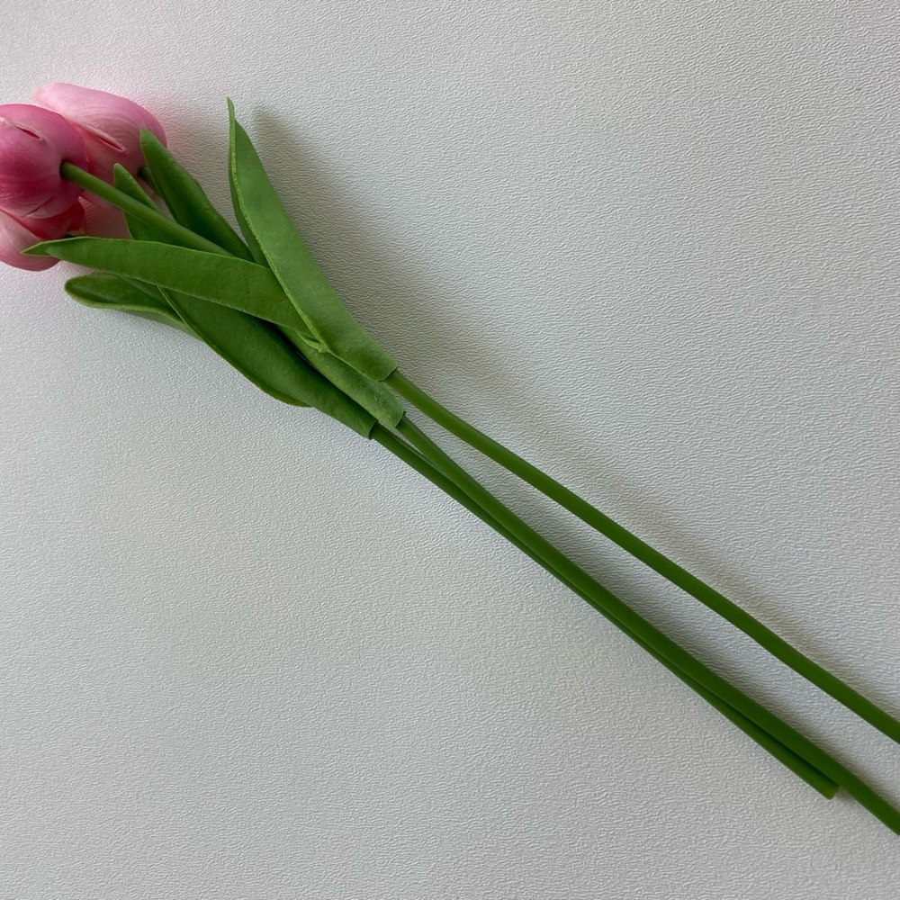 20 Count | Pink Tulips Real Touch Artificial Flowers Wedding Floral Bouquet New - Picture 3 of 11